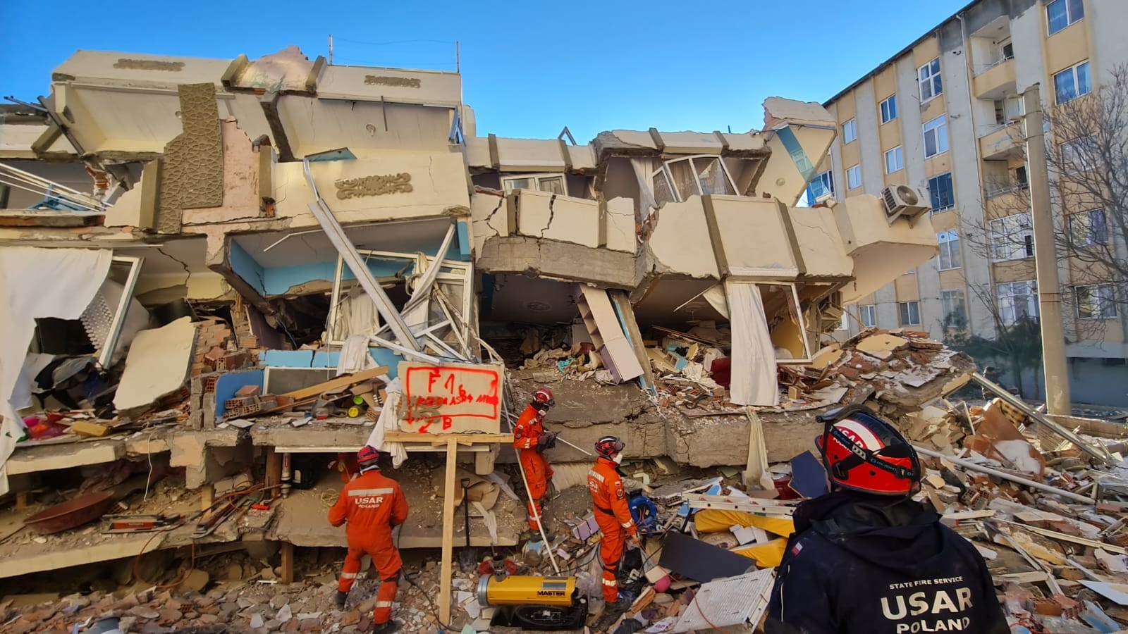 Działania ratownicze po trzęsieniu ziemi w Turcji, 2023 r.  fot. archiwum SGPR „Gdańsk”