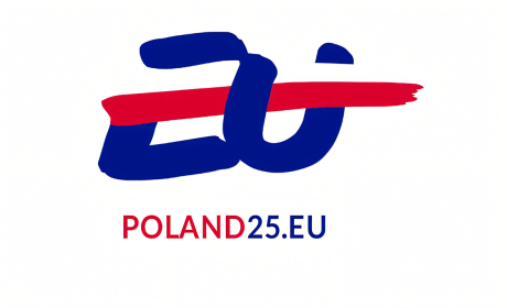 Zdjęcie przdstawiające logo. Dwie litery i flaga Polski.